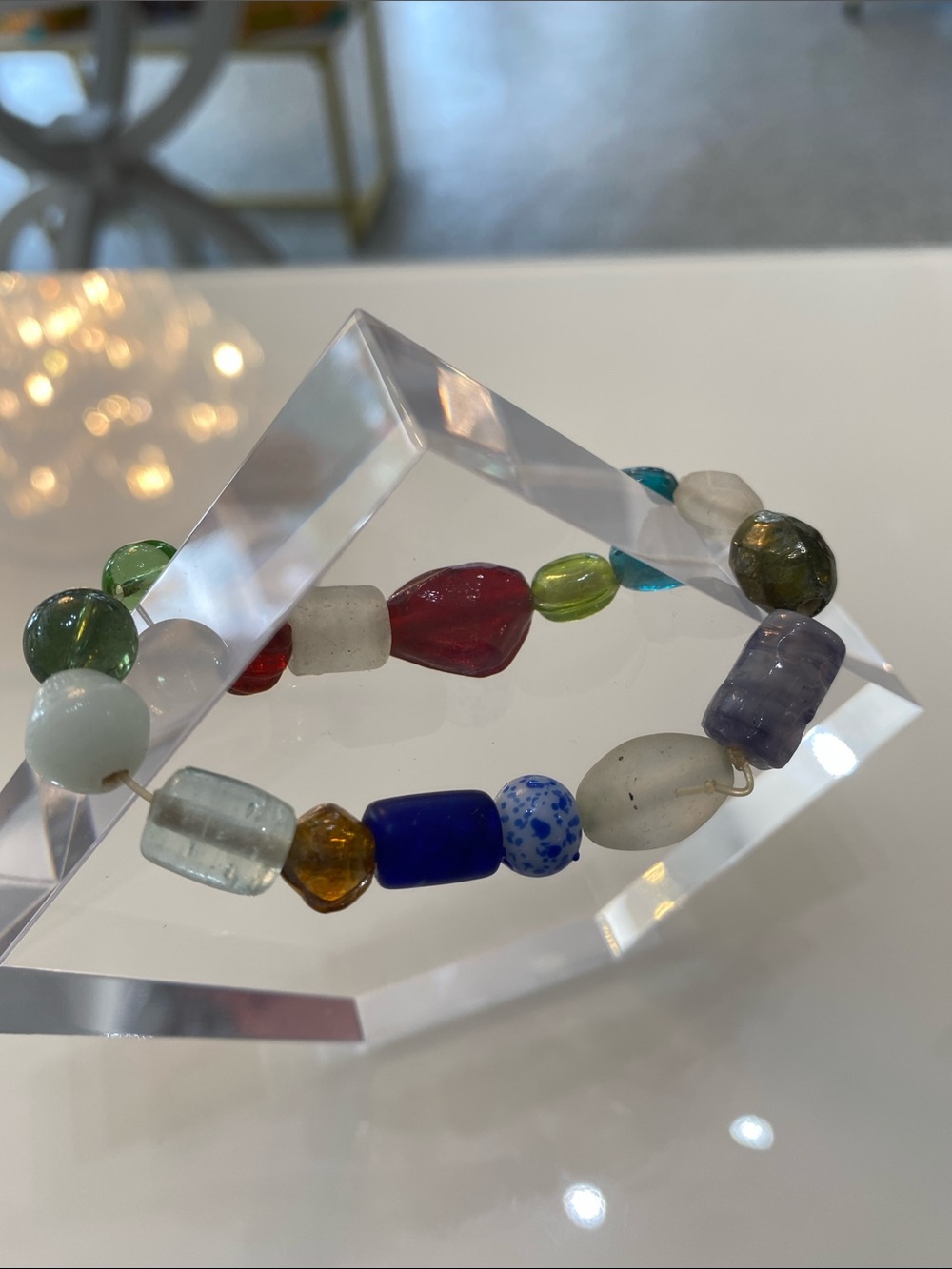 Handmade Multicolor Glass Bead Bracelet